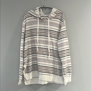 Wallflower Striped Hoodie Sweater - Black, White, Red